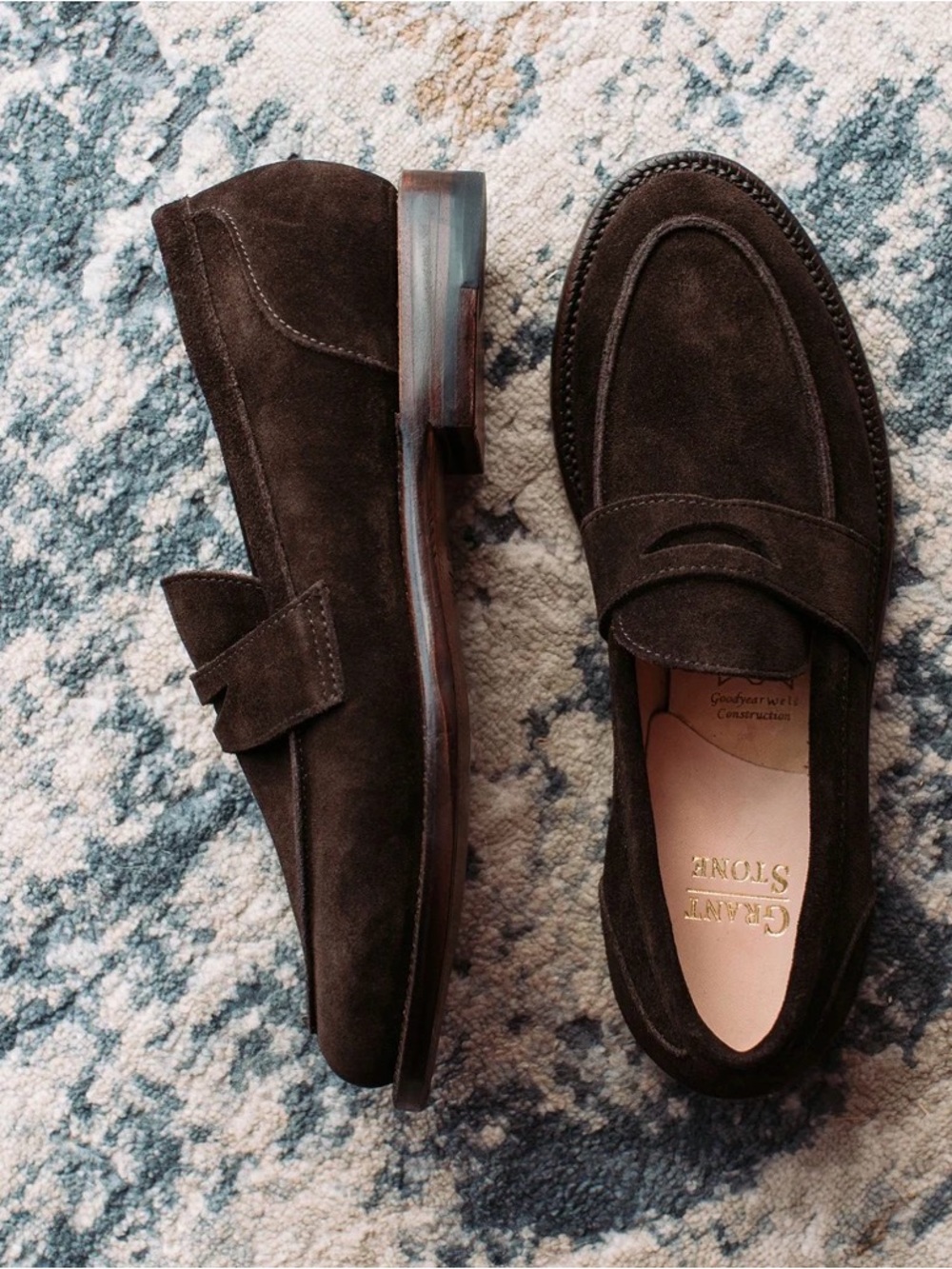 Women’s GRANT STONE Espresso* Clara Penny Suede Loafers